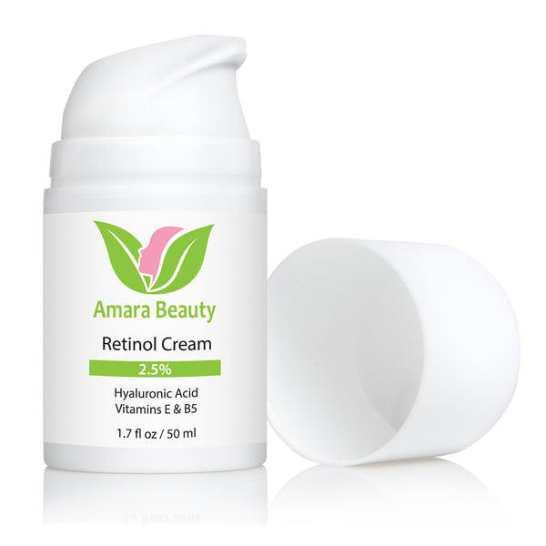 Retinol Cream for Face 2.5% With Hyaluronic Acid & Vitamins E & B5