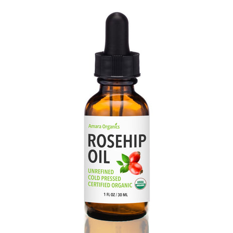 Rosehip Oil - USDA Certified Organic - 100% Pure, Cold Pressed & Unrefined - 1 oz
